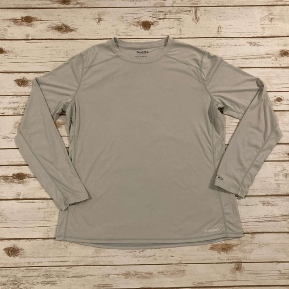 Simms SolarFlex Crewneck Long Sleeve Fishing Shirt Men XL